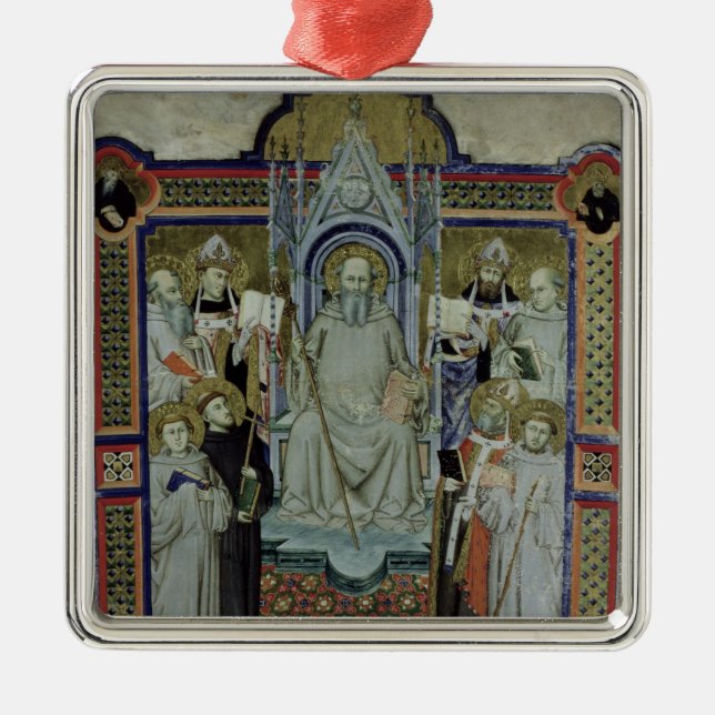 Ms 501 St. Benedict (vellum) Metal Tree Decoration (Front)