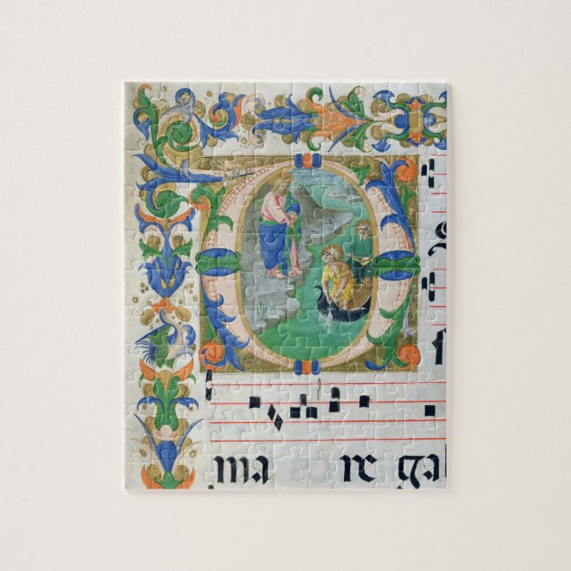 Ms 515 f.1r The Miraculous Draught of Fishes, from Jigsaw Puzzle (Vertical)