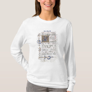 Ms 564 f.13v Page with historiated initial 'S' dep T-Shirt