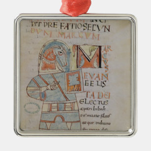 Ms 8 f.42 St. Mark the Evangelist Metal Ornament