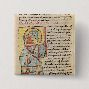 Ms 8 f.95v St. John the Evangelist 15 Cm Square Badge