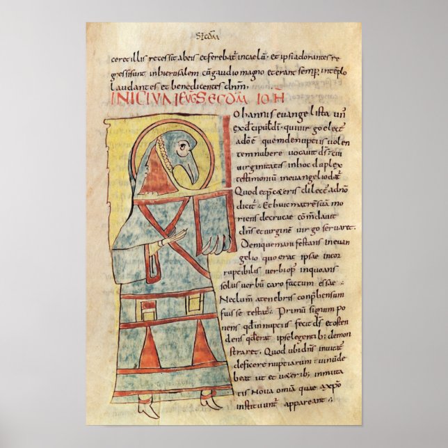 Ms 8 f.95v St. John the Evangelist Poster (Front)