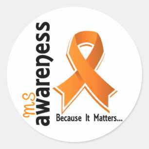 MS Awareness 5 Classic Round Sticker