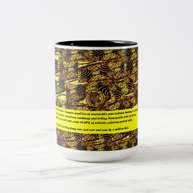 MS Awareness - A Million Beez Two-Tone Coffee Mug (Center)
