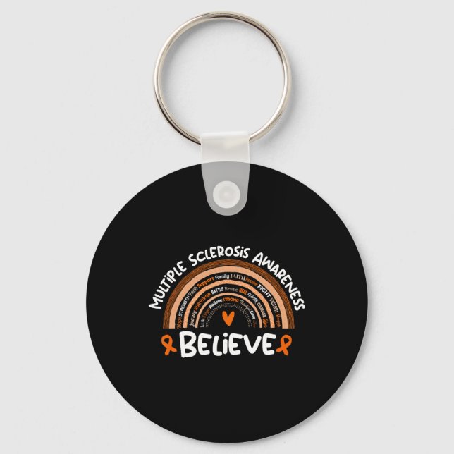 Ms Awareness Month Multiple Sclerosis  Key Ring (Front)