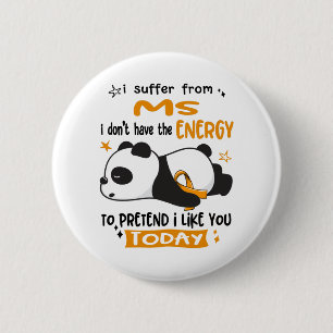MS Awareness Month Ribbon Gifts 6 Cm Round Badge