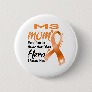 MS Awareness Month Ribbon Gifts 6 Cm Round Badge