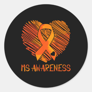 Ms Awareness Multiple Sclerosis Awareness Classic Round Sticker