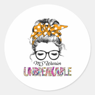 MS Awareness Ribbon Support Gifts Classic Round Sticker