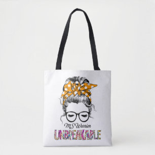 MS Awareness Ribbon Support Gifts Tote Bag