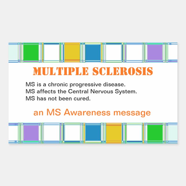 MS Awareness Stickers for Multiple Sclerosis (Front)