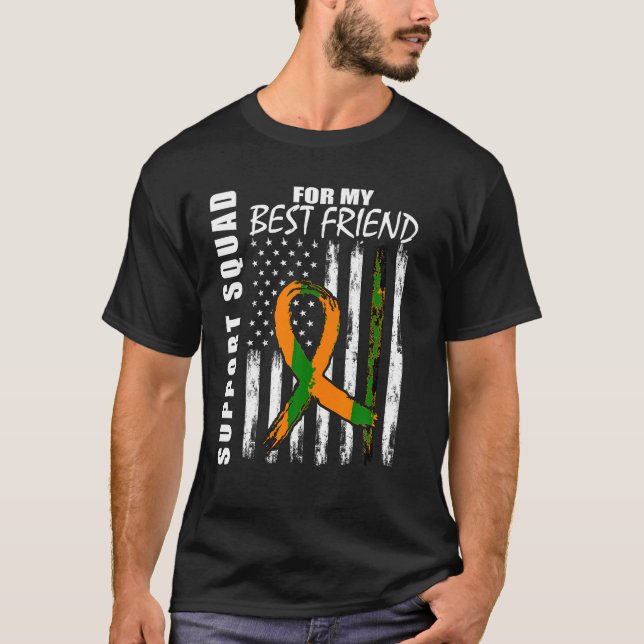 MS Best Friend Gifts Multiple Sclerosis Flag Suppo T-Shirt (Front)