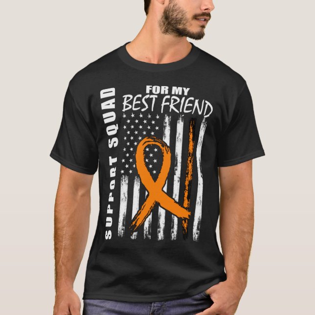 MS Best Friend Multiple Sclerosis Awareness USA Fl T-Shirt (Front)