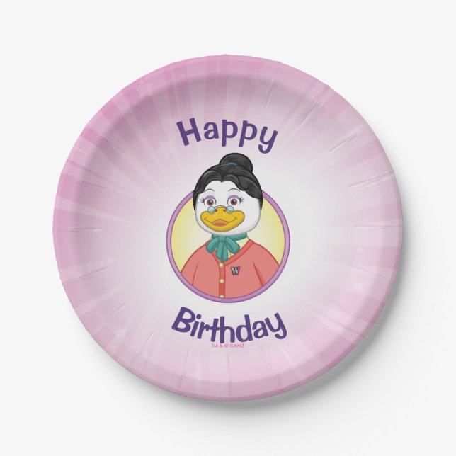 Ms. Birdy Paper Plate (Front)