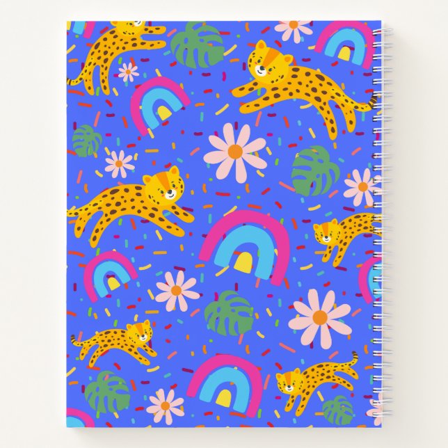 Ms. Cheetah Confetti Notebook (Back)