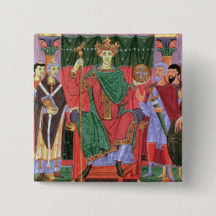 Ms Cim.4453 f.42r Holy Roman Emperor Otto III Enth 15 Cm Square Badge