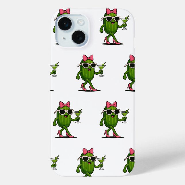 Ms. Cucumber Chic Case-Mate iPhone Case (Back)