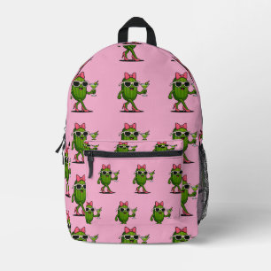 Ms. Cucumber Chic Printed Backpack