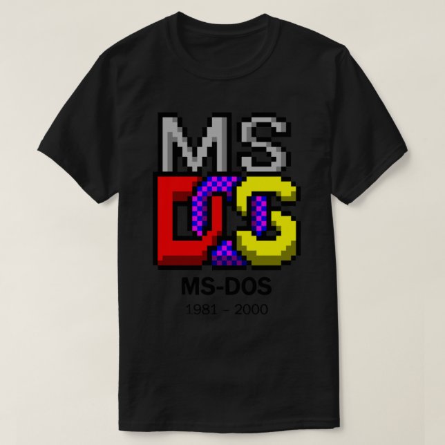 Ms Dos Logo Essential T-Shirt (Design Front)