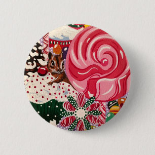 "Ms Elizabeth's Peppermint World" 6 Cm Round Badge