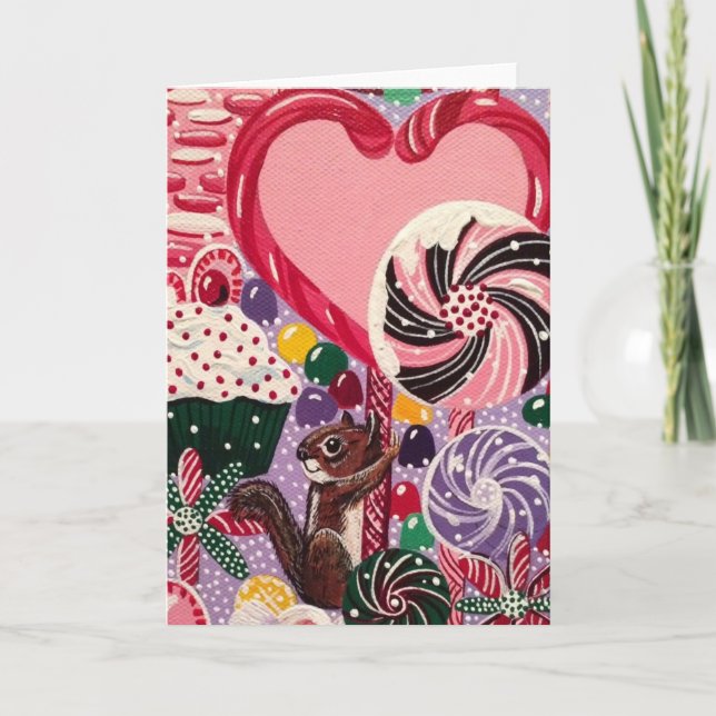 Ms. Elizabeth's Peppermint World Holiday Card (Front)