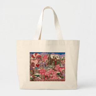 Ms. Elizabeth's Peppermint World Large Tote Bag