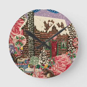 Ms. Elizabeth's Peppermint World Round Clock