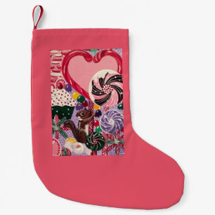"Ms. Elizabeth's Peppermint World" Small Christmas Stocking