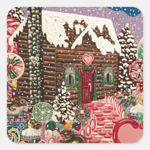 Ms. Elizabeth's Peppermint World Square Sticker
