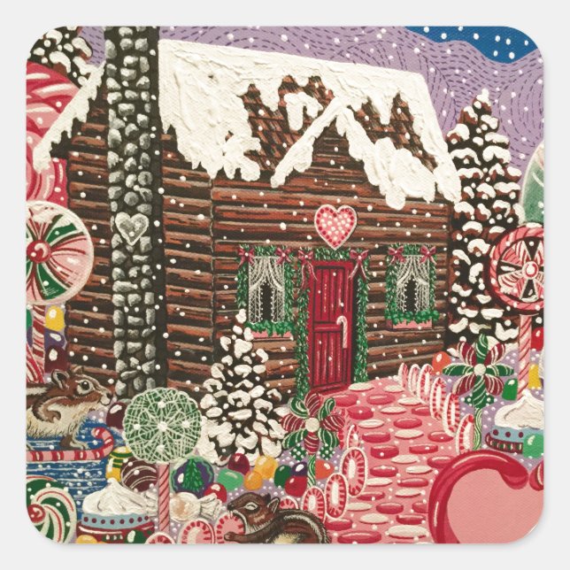 Ms. Elizabeth's Peppermint World Square Sticker (Front)