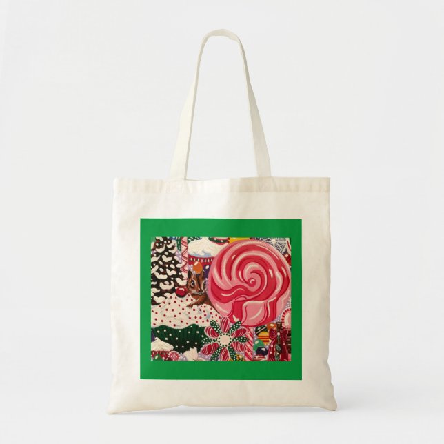 "Ms Elizabeth's Peppermint World" Tote Bag (Front)