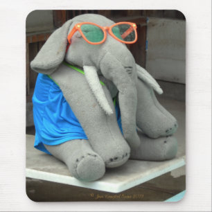 Ms Ella goes to the pool Mouse Pad