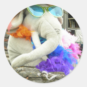 Ms Ella Phant Classic Round Sticker