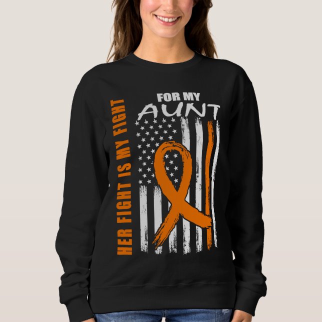 MS Family Fight Aunt Multiple Sclerosis American F Sweatshirt (Front)