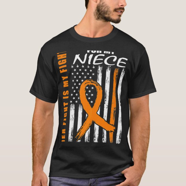 MS Family Fight Niece Multiple Sclerosis American  T-Shirt (Front)