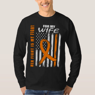 MS Family Fight Wife Multiple Sclerosis American F T-Shirt