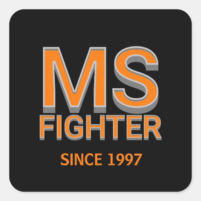 MS Fighter Square Sticker (Front)