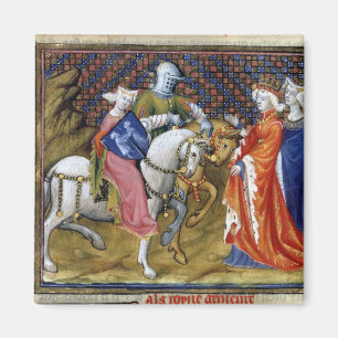 Ms Fr. 120 The Lady of the Lake Meeting Guinevere, Magnet