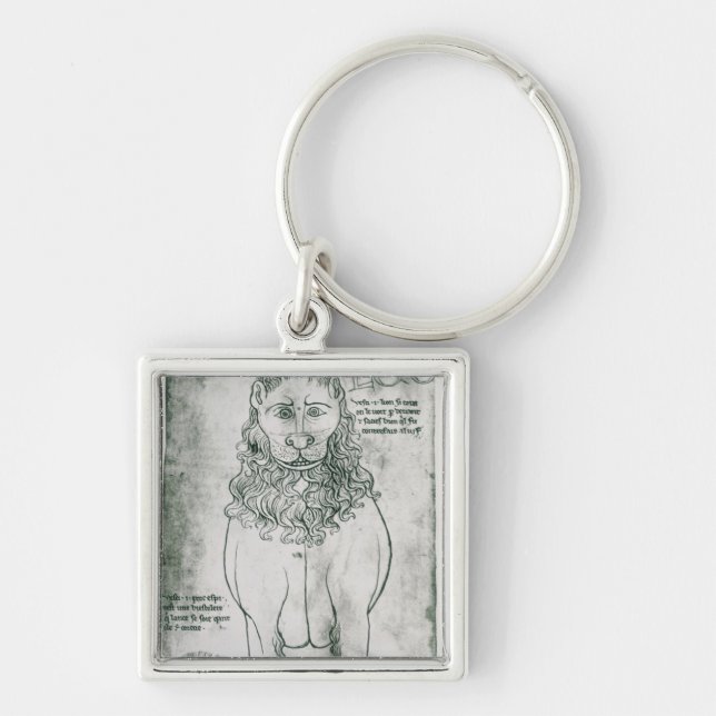 Ms Fr 19093 fol.24v Lion and Porcupine Key Ring (Front)