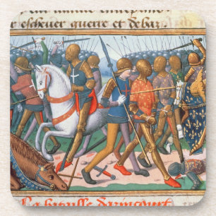 Ms Fr 5054 f.11 The Battle of Agincourt, 1415, fro Coaster