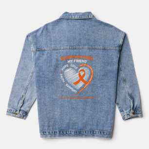 Ms Friend Multiple Sclerosis Women Ms Awareness Denim Jacket