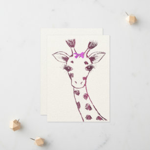 Ms. Giraffe Cute Sarcastic Design  Announcement