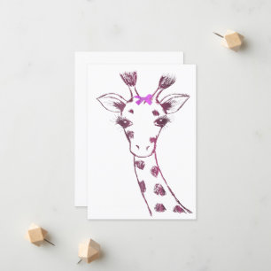 Ms. Giraffe Cute Sarcastic Design  Announcement