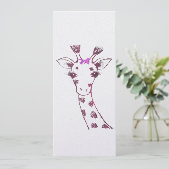 Ms. Giraffe Cute Sarcastic Design  Holiday Card (Standing Front)