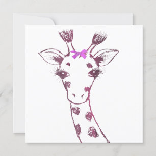 Ms. Giraffe Cute Sarcastic Design Thank You Card