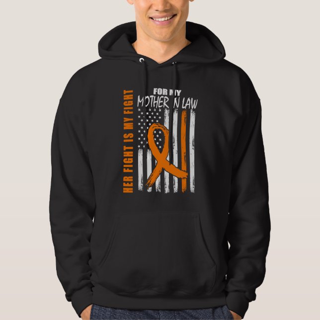 MS Her Fight Mother In Law Multiple Sclerosis USA  Hoodie (Front)