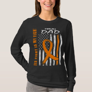 MS His Fight Is My Fight Dad Multiple Sclerosis Fl T-Shirt