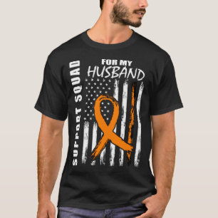 MS Husband Multiple Sclerosis Awareness USA Flag W T-Shirt