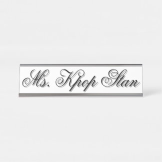 MS. Kpop Stan Desk Name Plate