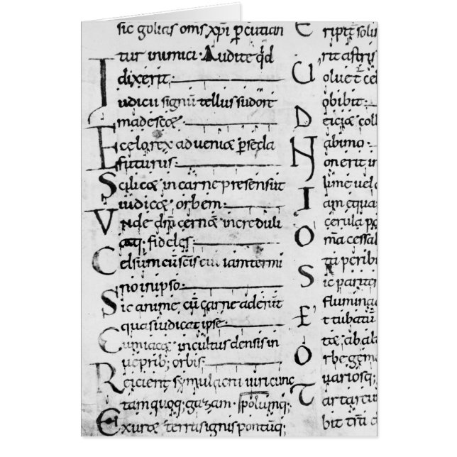 Ms. Latin Lectionary (Front)